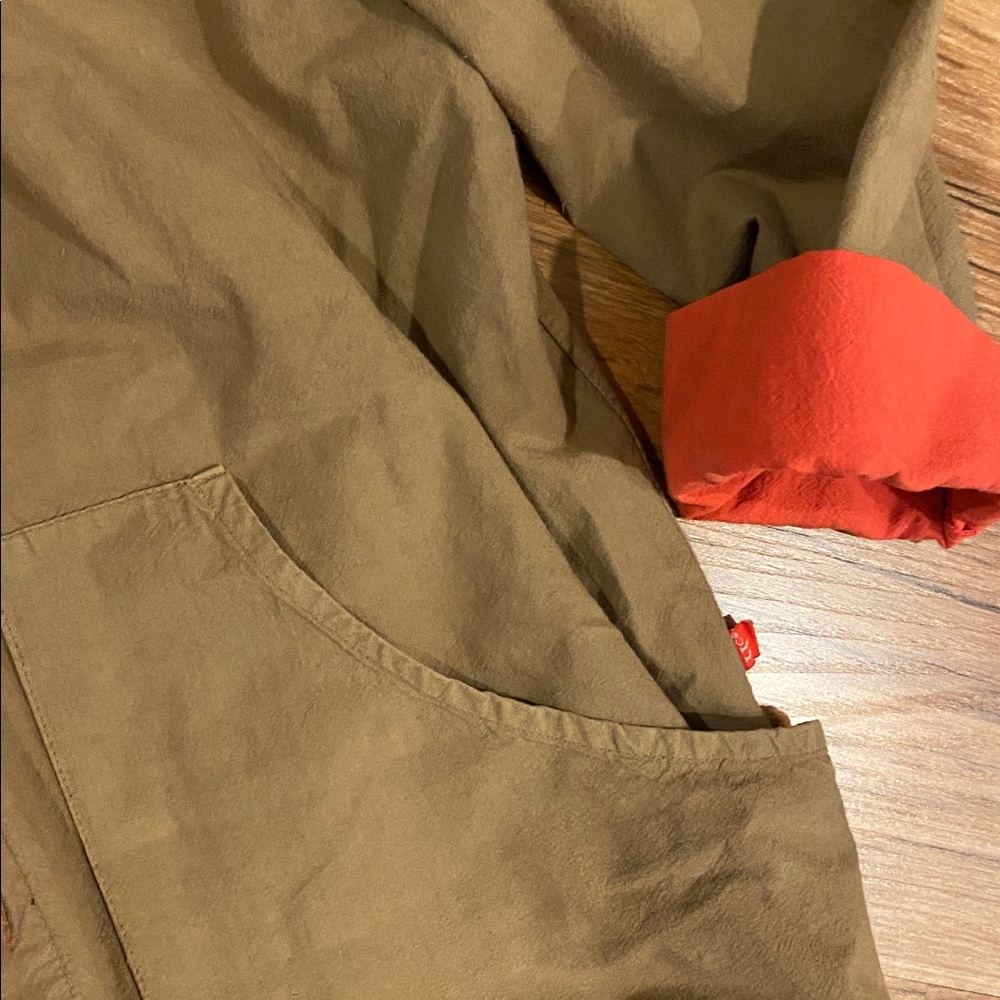 Haris Cotton Natural fabrics cotton Brown and Red Hooded Jacket - Picture 4 of 6